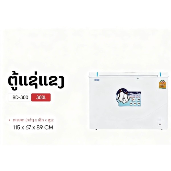 ຕູ້ແຊ່，AUCMA，300L，115X67X89cm，ຮັບປະກັນ 1 ປີ